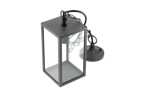 LED Gartenleuchte E27, Hängeleuchte, IP54, schwarz.