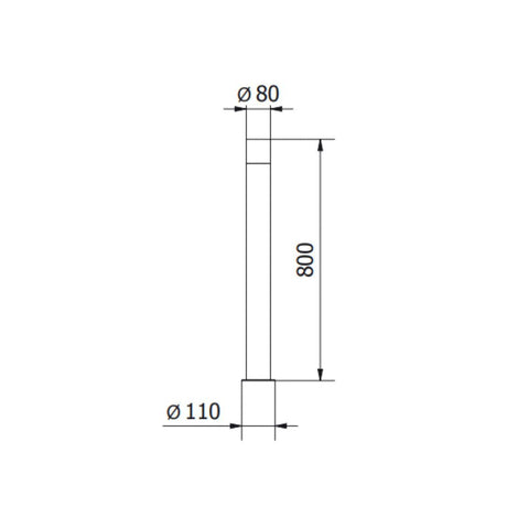 LED Gartenleuchte E27, Wegeleuchte, 80 cm Säule, IP44, graphit  Lichttechnik24.de.