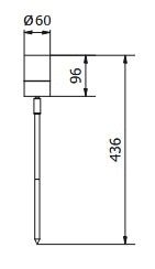 LED Gartenleuchte GU10 mit Stecker und Spieß, Gartenspot, IP44, silber.