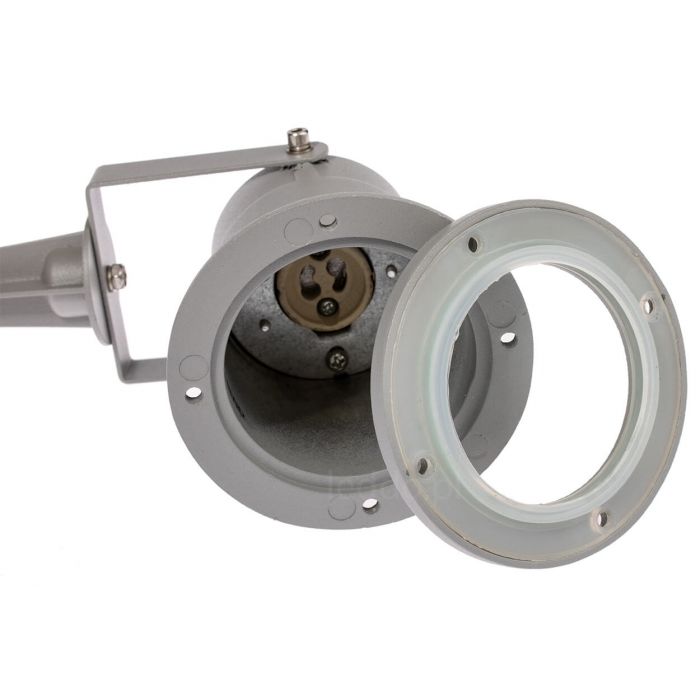 LED Gartenleuchte, Spot, GU10, IP65, grau  Lichttechnik24.de.