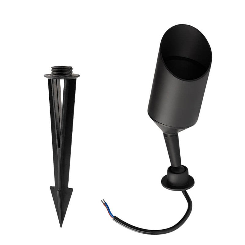 LED Gartenspot, GU10, mit Spieß, schwarz.