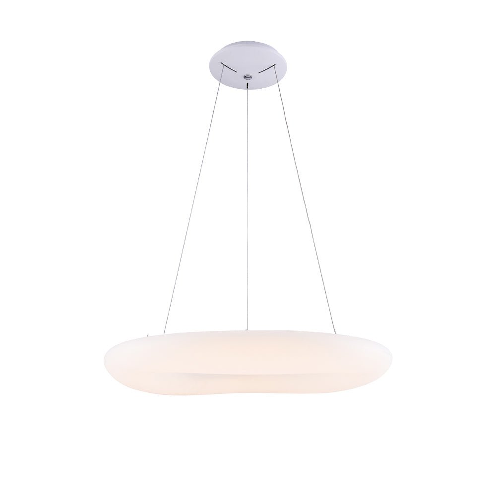 LED Hängeleuchte, Pendelleuchte, Deckenleuchte, 50W,  3500 lm, 3000K, Ø600mm, rund, sandweiß.