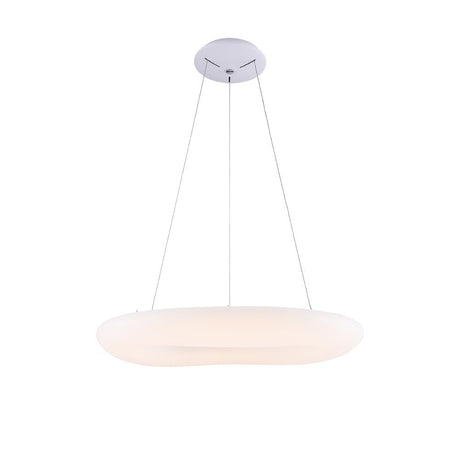 LED Hängeleuchte, Pendelleuchte, Deckenleuchte, 50W,  3500 lm, 3000K, Ø600mm, rund, sandweiß.