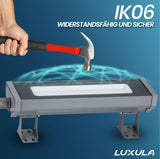 LED-HighBay, linear, 150 W, 18700 lm, 5000 K (neutralweiß), IP65, TÜV-geprüft  Lichttechnik24.de.