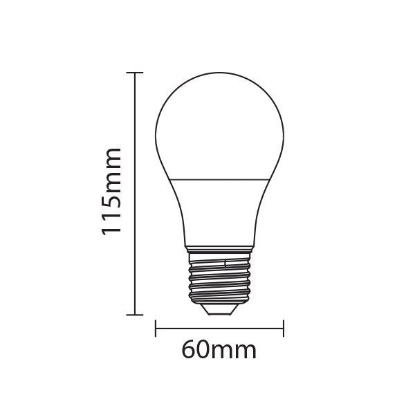 LED-Leuchtmittel, 12 W, 1155 Lumen, E27, 2700 K | Lichttechnik24.de.