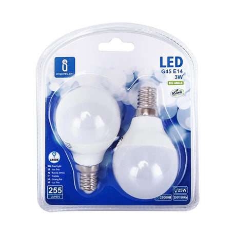 LED Leuchtmittel, E14, 3 W, 255 lm, 6500 K, 2 Stk..
