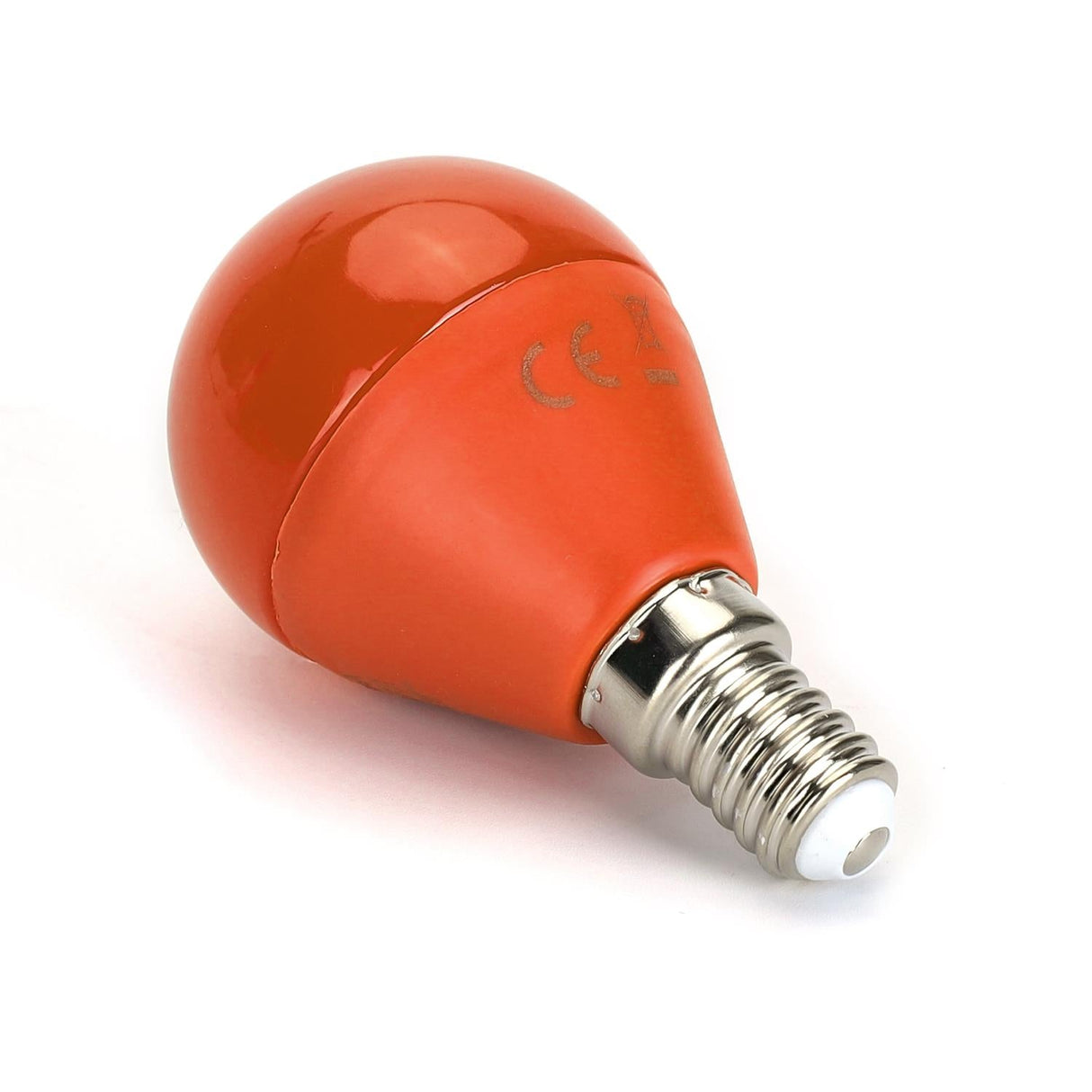 LED Leuchtmittel, E14, 4 W, orange.