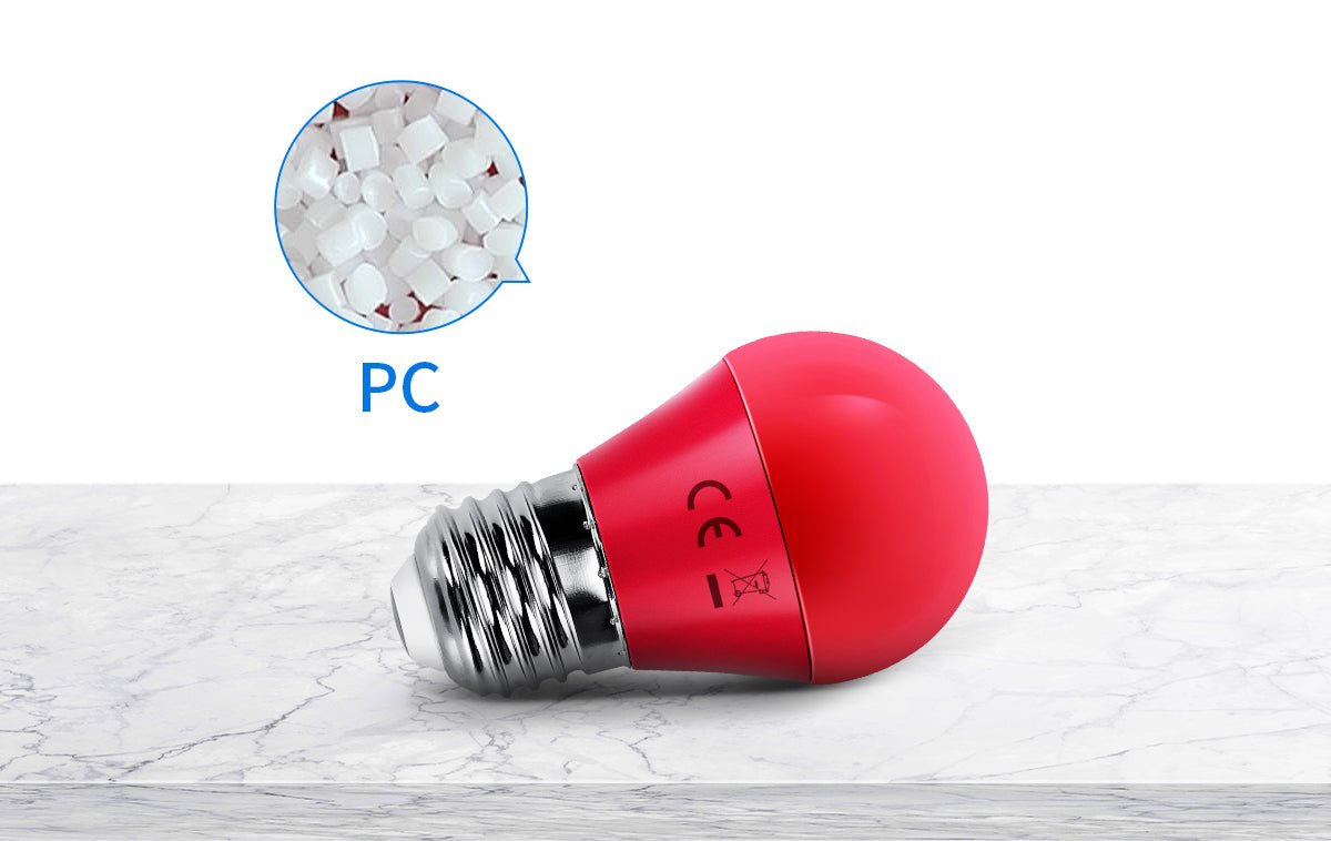 LED Leuchtmittel, E14, 4 W, rot.