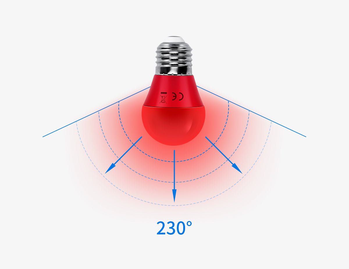 LED Leuchtmittel, E14, 4 W, rot.