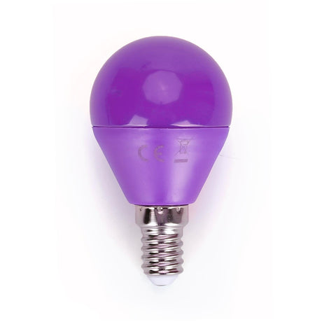 LED Leuchtmittel, E14, 4 W, violett.