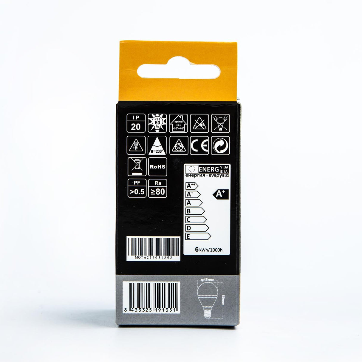 LED Leuchtmittel, E14, 6 W, 510 lm, 3000 K.