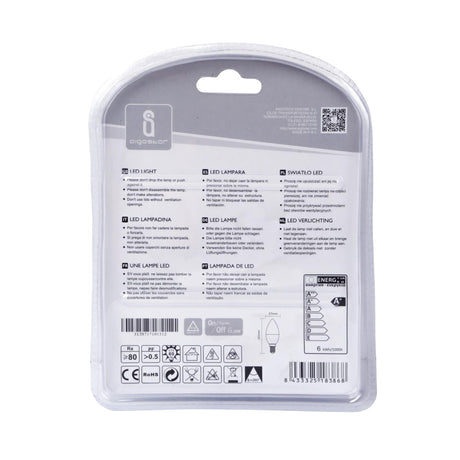 LED Leuchtmittel, E14, 6 W, 510 lm, 6500 K, 2 Stk..