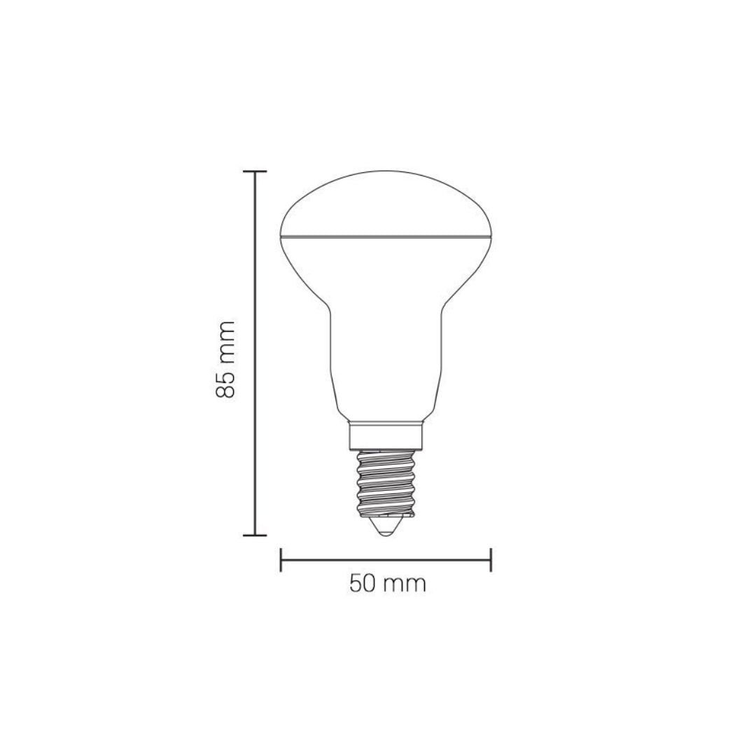 LED-Leuchtmittel, E14, 6W, 480lm, 2800K, Spot.
