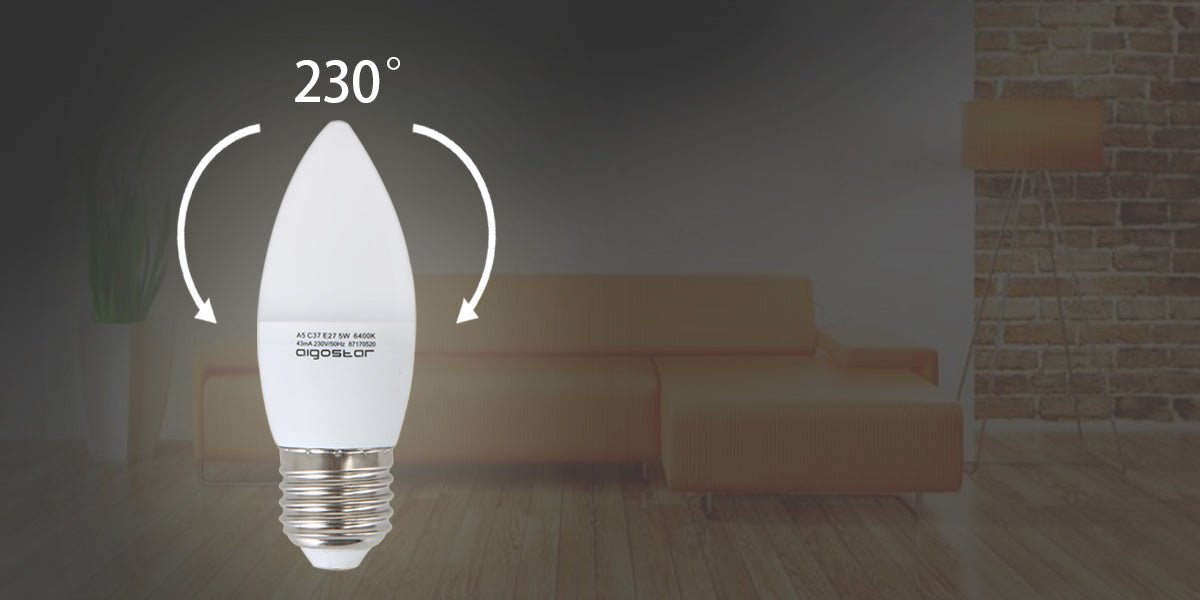 LED Leuchtmittel, E14, 7 W, 610 lm, 3000 K, 2 Stk..
