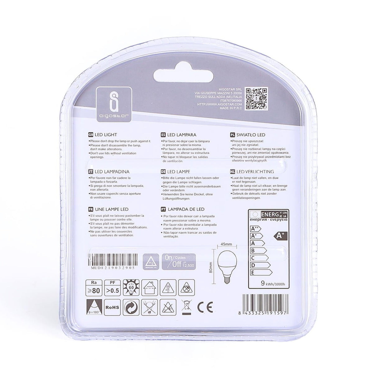 LED Leuchtmittel, E14, 9 W, 840 lm, 6400 K, 2 Stk. | Lichttechnik24.de.