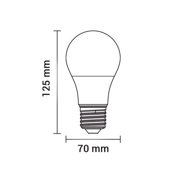 LED-Leuchtmittel, E27, 18W, 1440lm, 2700K.