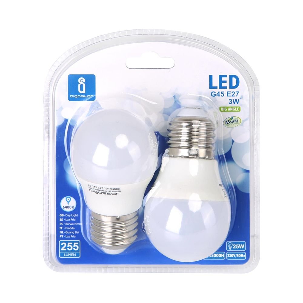 LED Leuchtmittel, E27, 3 W, 240 lm, 6500 K, 2er | Lichttechnik24.de.