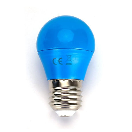 LED Leuchtmittel, E27, 4 W, blau.