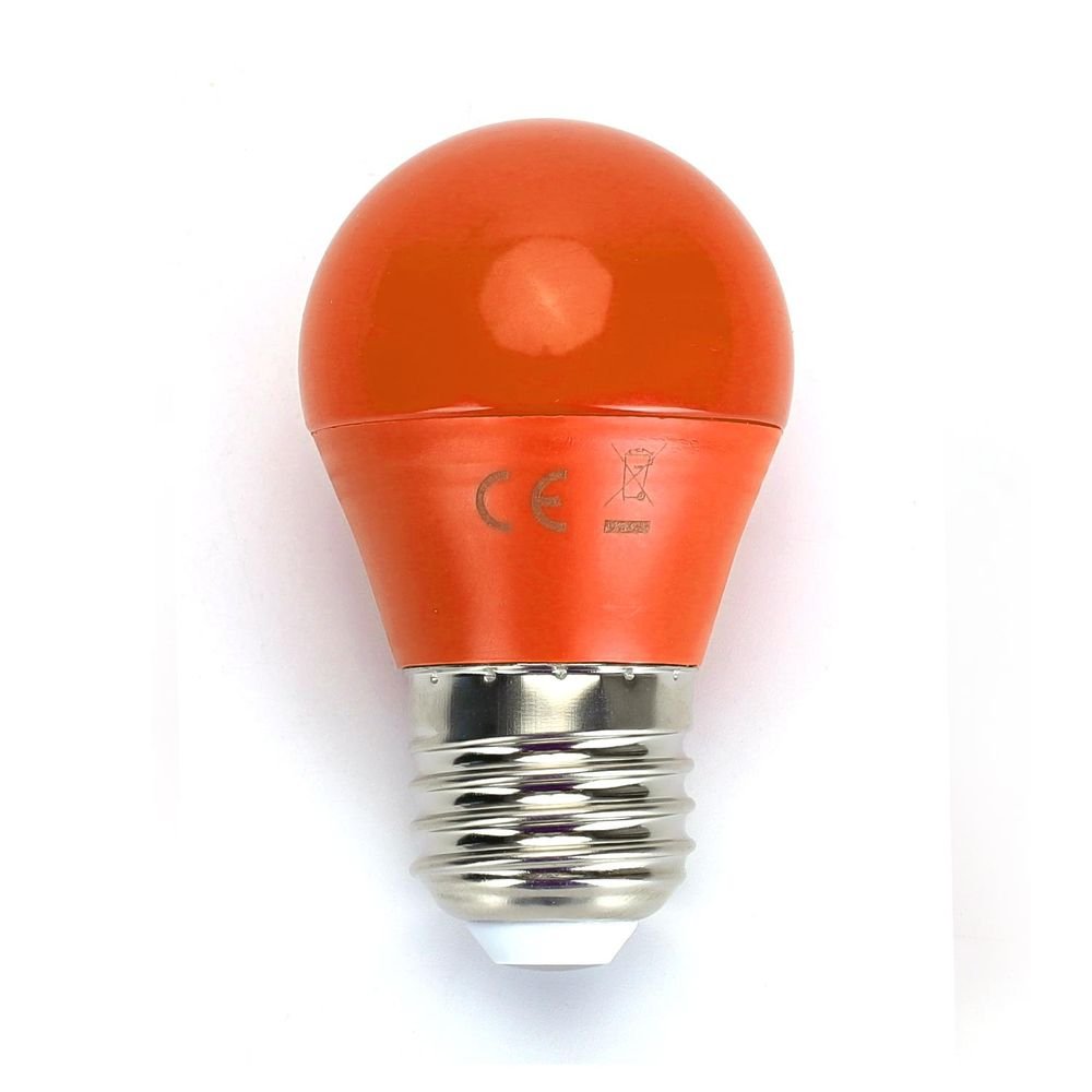 LED Leuchtmittel, E27, 4 W, orange.