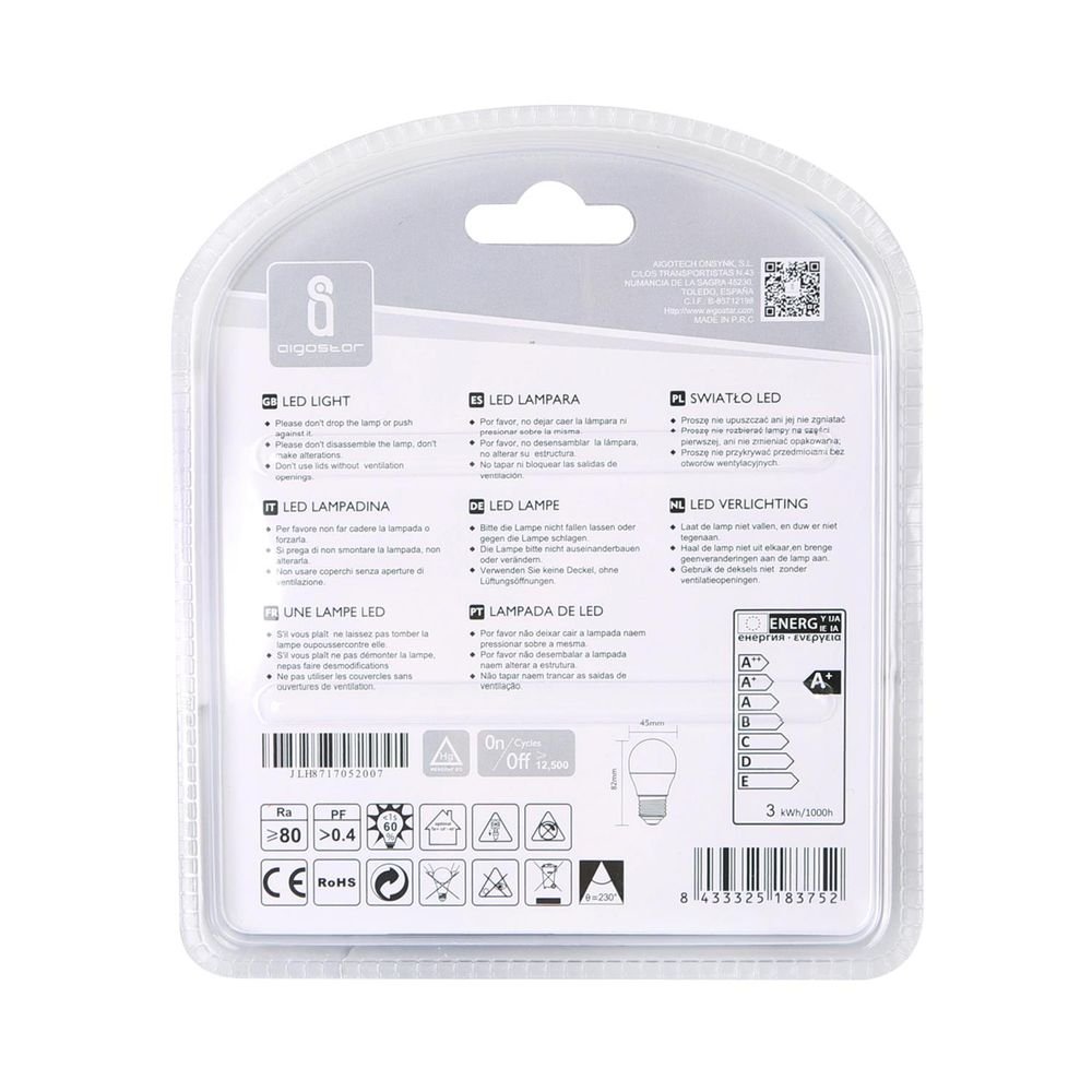 LED Leuchtmittel, E27, 7 W, 620 lm, 3000 K, 2er.