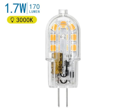 LED-Leuchtmittel, G4, 1.7 W, 170 lm, 3000 K (warmweiß).