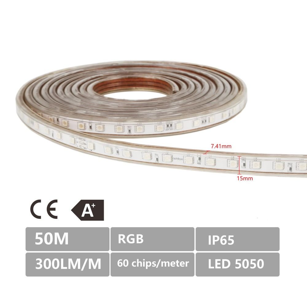 LED-Leuchtstreifen 5050-60, 50 m, 3000 K, IP65.