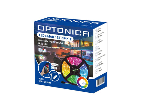 LED-Leuchtstreifen Set, RGB+CCT, 12 V, 5050 + 2835, Netzteil + ALEXA + GOOGLE Home, 3 m.