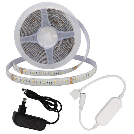 LED-Leuchtstreifen Set, RGB+CCT, 12 V, 5050 + 2835, Netzteil + ALEXA + GOOGLE Home, 3 m.