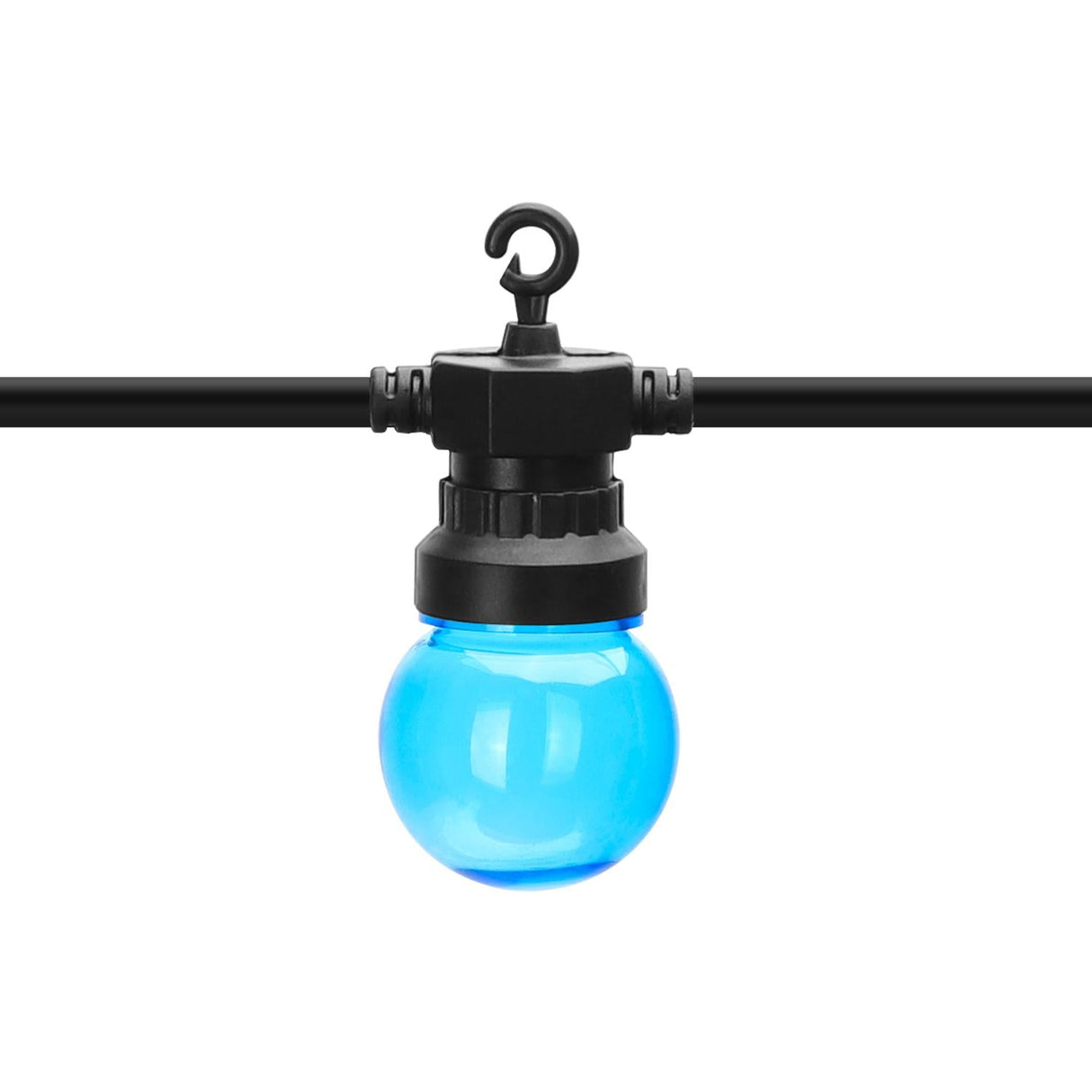 LED-Lichterkette, 10er, bunte Bulbs, warmweiß, 8 m.