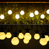 LED-Lichterkette, 10er, weiße Bulbs, warmweiß, 8 m  Lichttechnik24.de.