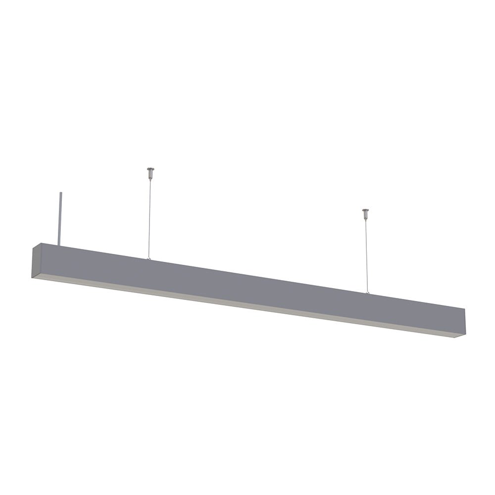 LED-Linear Büro-/Tresenleuchte, erweiterbar 40 W, 4000 K, silber.