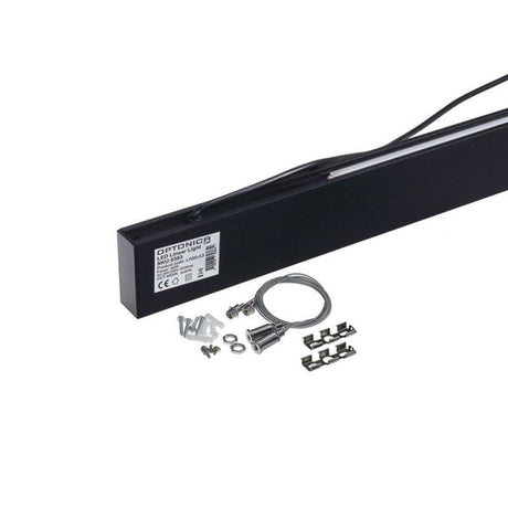 LED-Linear Büro-/Tresenleuchte up-down 50 W, 4000 K, schwarz.