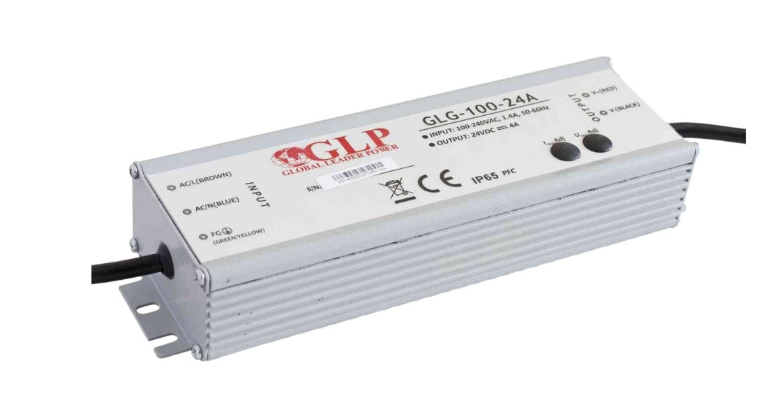 LED-Netzteil, 102 W, 12 V DC, 8,5 A, IP65, CV+CC.