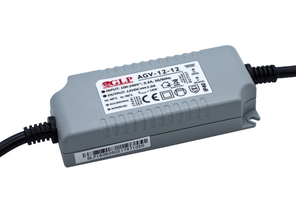 LED-Netzteil, 12 W, 12 V DC, 1 A, IP40.