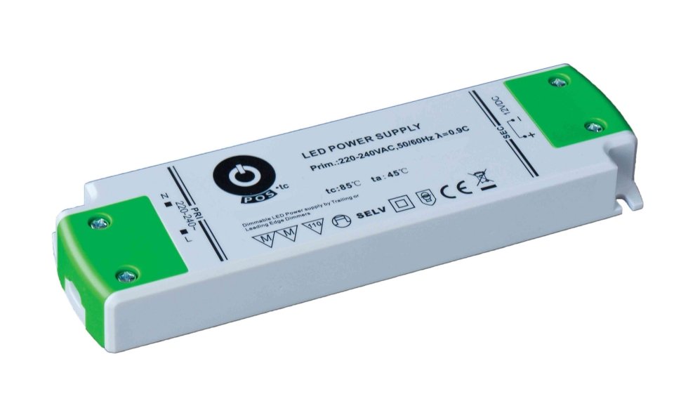 LED-Netzteil, 50 W, 12 V DC, 4,16 A, CV+CC, dimmbar.