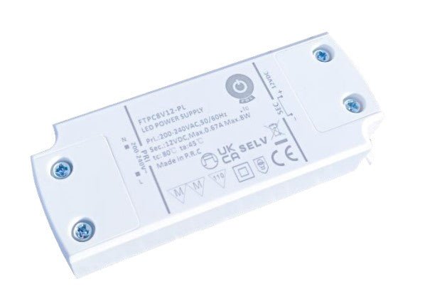 LED-Netzteil, 8 W, 12 V DC, 0,67 A.