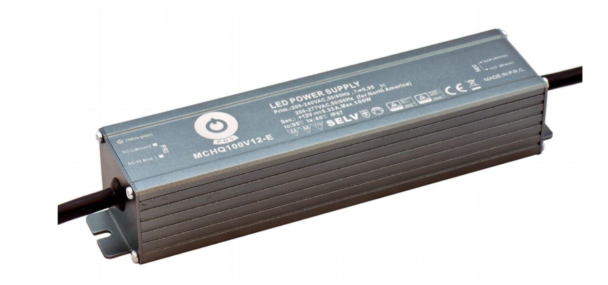 LED-Netzteil, 99,96 W, 12 V DC, 8,33 A, IP67.