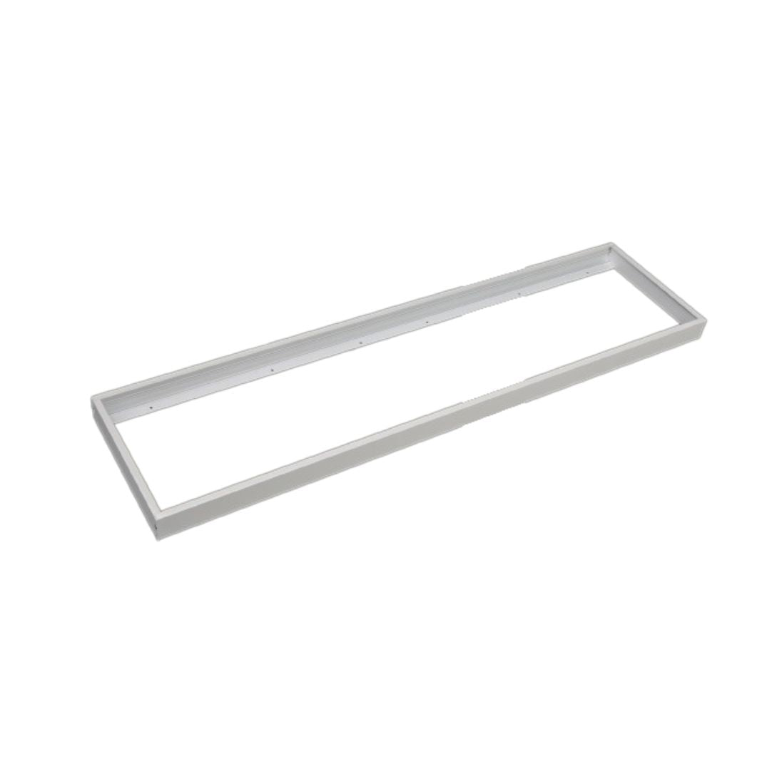 Aufbaurahmen für LED-Panel 120x30 cm, steckbar, weiß.