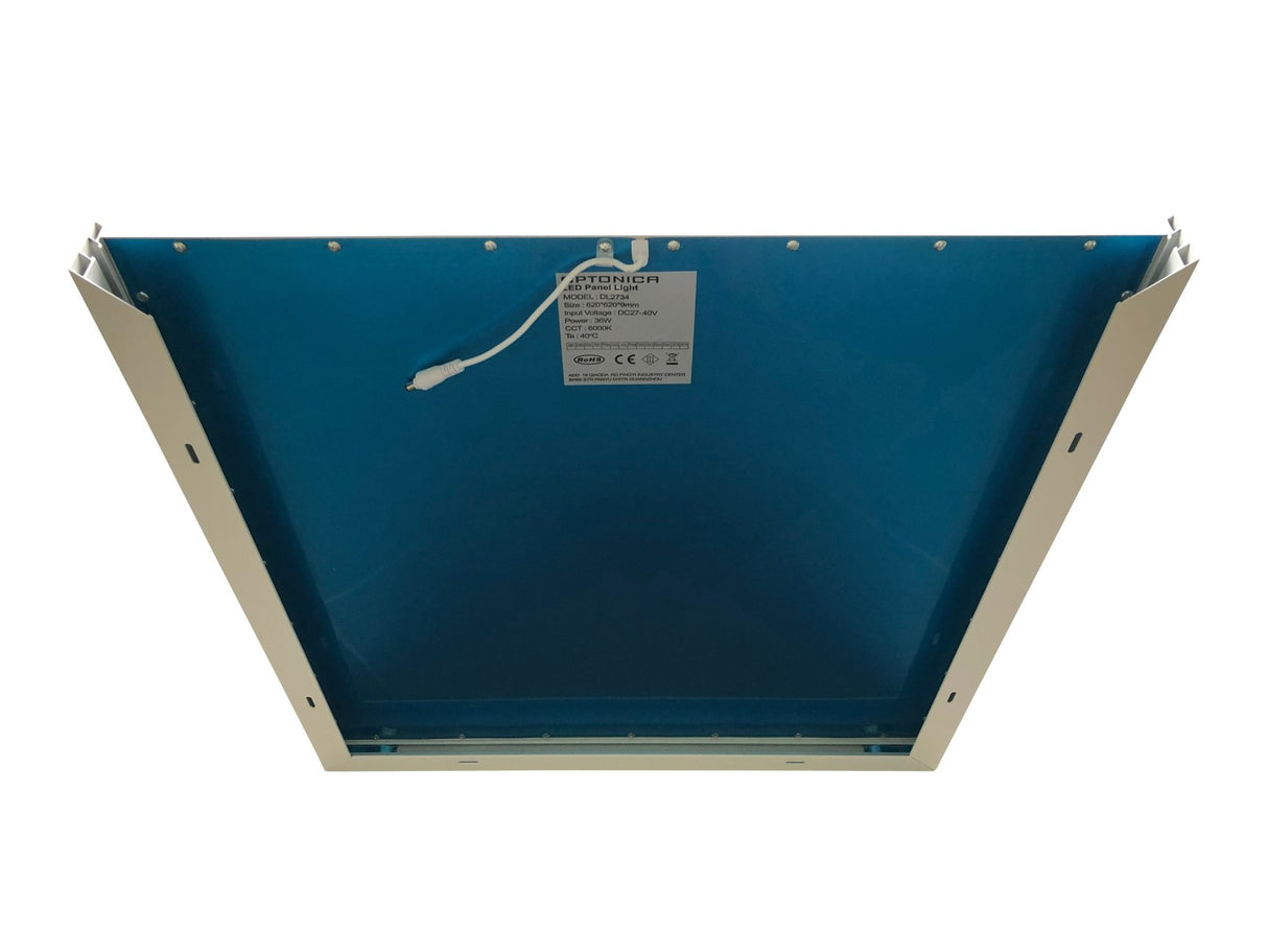 Aufbaurahmen für LED-Panel 62x62 cm, steckbar, weiß.