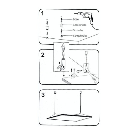 LED-Panel Aufhängung.