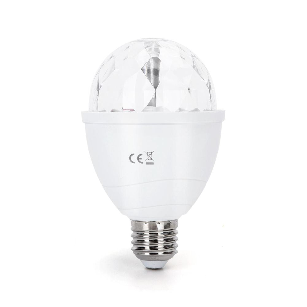 LED Party Licht, E27, 3 W, RGB.