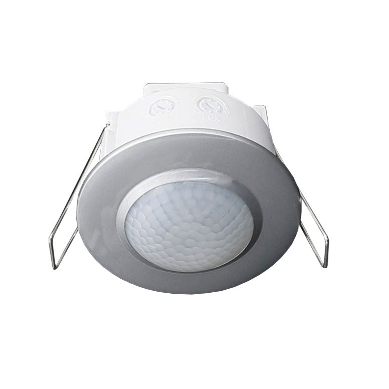 LED PIR Bewegungsmelder, 360°, Einbaumontage, IP20, 300 W max., grau.