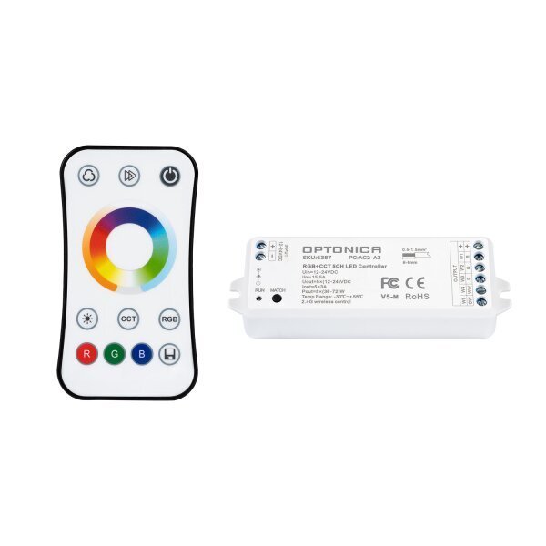 LED RGB+CCT Controller, mit Fernbedienung.