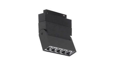 LED-Schienenleuchte, 5 Spots, magnetisch, 10 W, 24°, 800 lm, 4000 K, schwarz, schwenkbar.