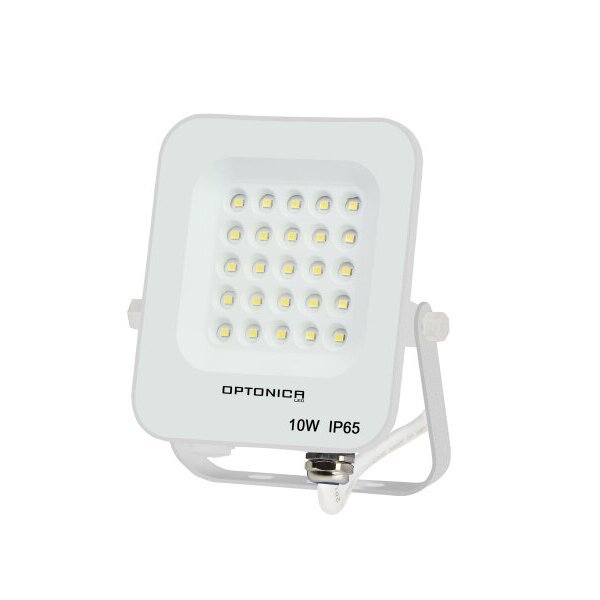 LED-SMD-Fluter, 10 W, 900 lm, IP65, weiß, 2700 K.