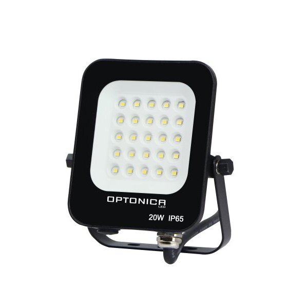 LED-SMD-Fluter, 20 W, 1800 lm, IP65, schwarz, 2700 K.