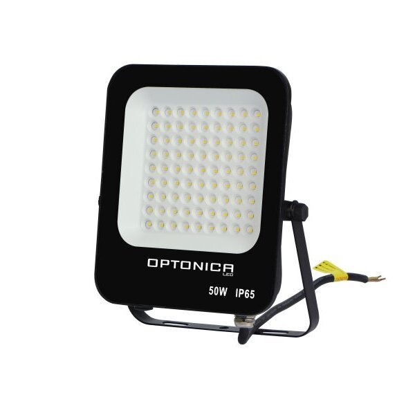 LED-SMD-Fluter, 50 W, 4500 lm, IP65, schwarz, 2700 K.