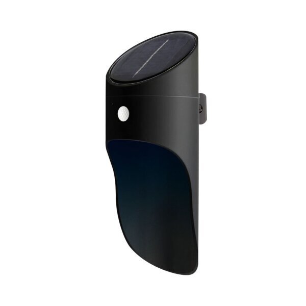 LED Solar Wandleuchte, 0,5 W, IP44, 60 lm, 6000 K, schwarz.