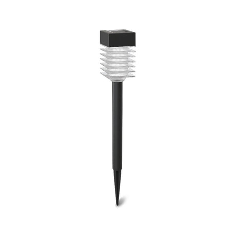 LED-Solargartenleuchte mit Spieß, 0,08 W, 6500 K, schwarz.