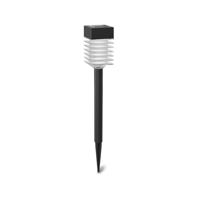 LED-Solargartenleuchte mit Spieß, 0,08 W, 6500 K, schwarz.